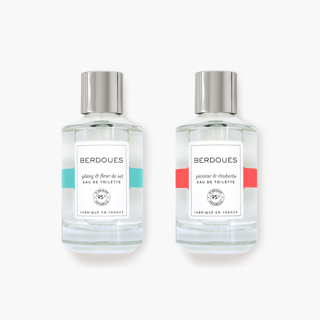 Duo d’Eaux de Toilette Pivoine & Rhubarbe et Ylang & Fleur de Sel